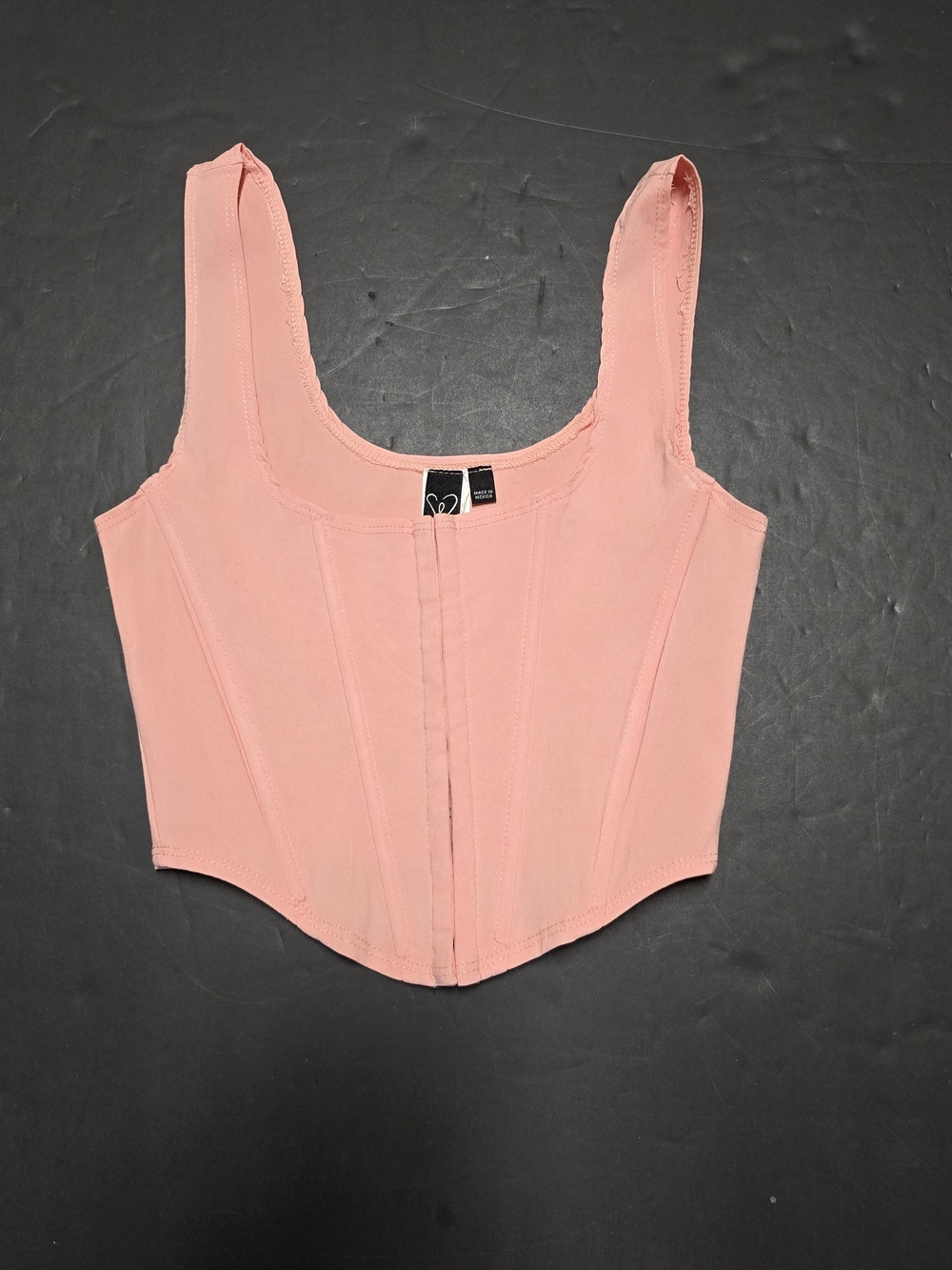 Windsor Hook and Eye Corset Crop Top Pink, Bone, Sleeveless